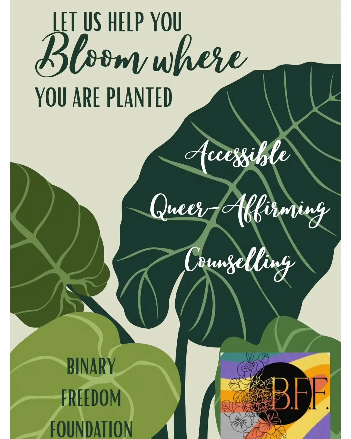 Taking care of your mental health is strength, not luxury. Pay-what-you-can counselling available at BFF!

Accessible, affirming, and here for you. 🌿 Online or in person across the Valley.

Send us a DM or Email for more information.