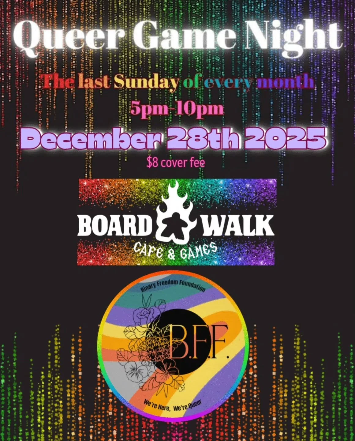 SUNDAY SUNDAY SUNDAY!!!! Don't forget to join us at @boardwalkcafegames on Sunday and meet more folks in your community 💕