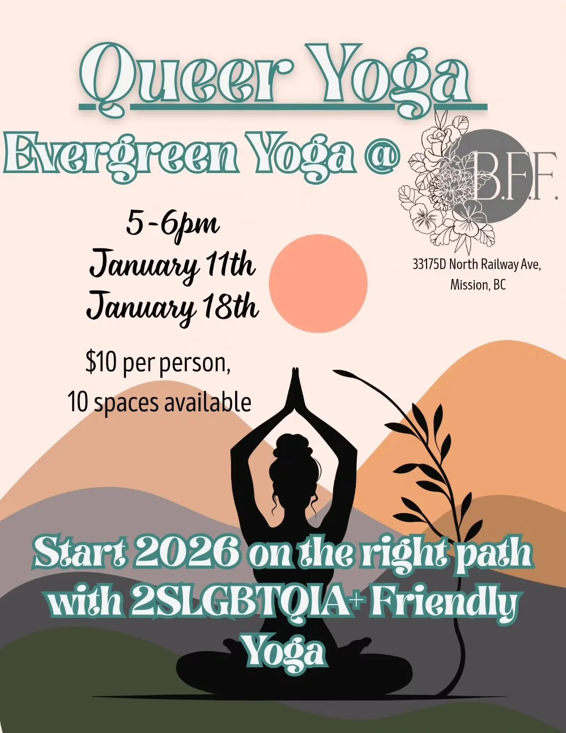 Happy New Year folks! Yoga is starting up again this sunday! $10 per person! Send us a DM to reserve your spot or an email to info@binaryfreedomfoundation.ca!