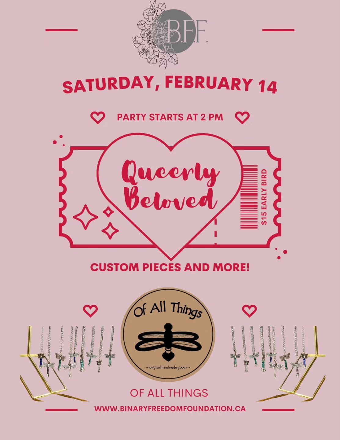 Love is in the thought 💕 looking for cute matching gifts or somwthing that your partner loves? Join us for our Annual Queerly Beloved event and stop by @ofallthings.shop booth to get something custom or one of their amazing creations!