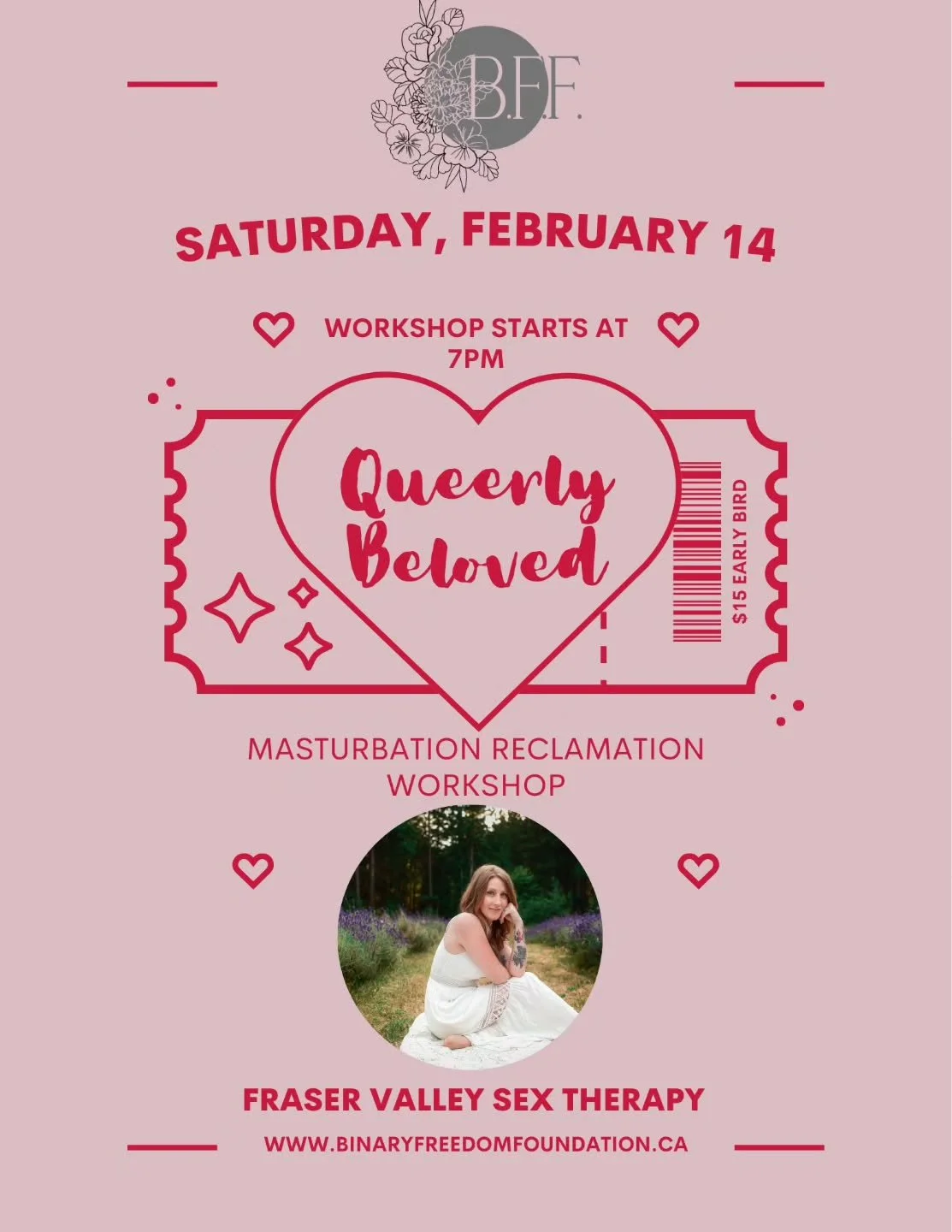 We are excited to welcome back @fraservalleysextherapist to our Queerly Beloved event! Who is ready!? More information coming soon 👀

Get your tickets now! $15 for the entire day 🎊