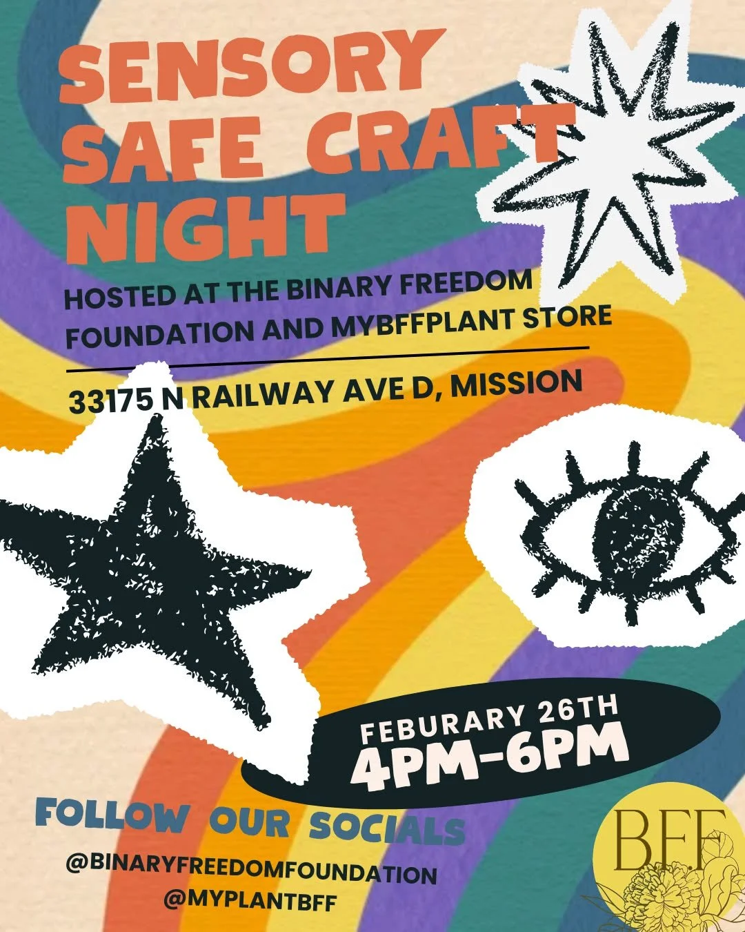 COME JOIN US FOR AN AWESOME AND NEURODIVERSE FRIENDLY SENSORY SAFE CRAFT NIGHT WITH THE BINARY FREEDOM FOUNDATION GAYS!!

Got a project you're working on? A colouring book? Wanna sit around and do some fun little sketches? Work on your crochet? Got y