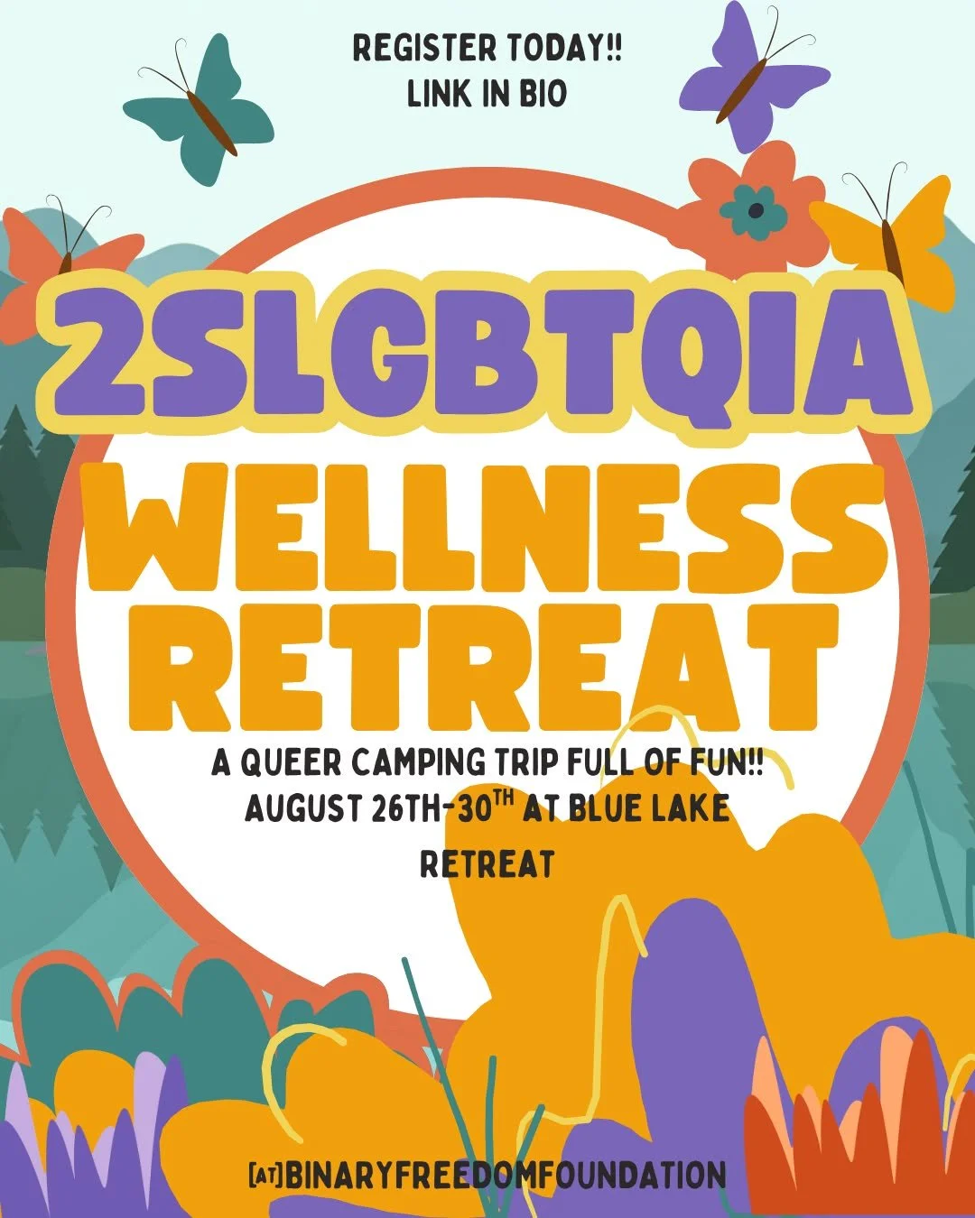 LETS GO CAMPING!!
MEMBERS OF THE QUEER COMMUNITY!!

REGISTER NOW - LINK IN BIO - THERE ARE LIMITED TICKETS AVIALBLE

You are invited to our annual wellness camping retreat at the Blue Lake Resort!! @bluelakeresort
Four days of fun and healing, with y