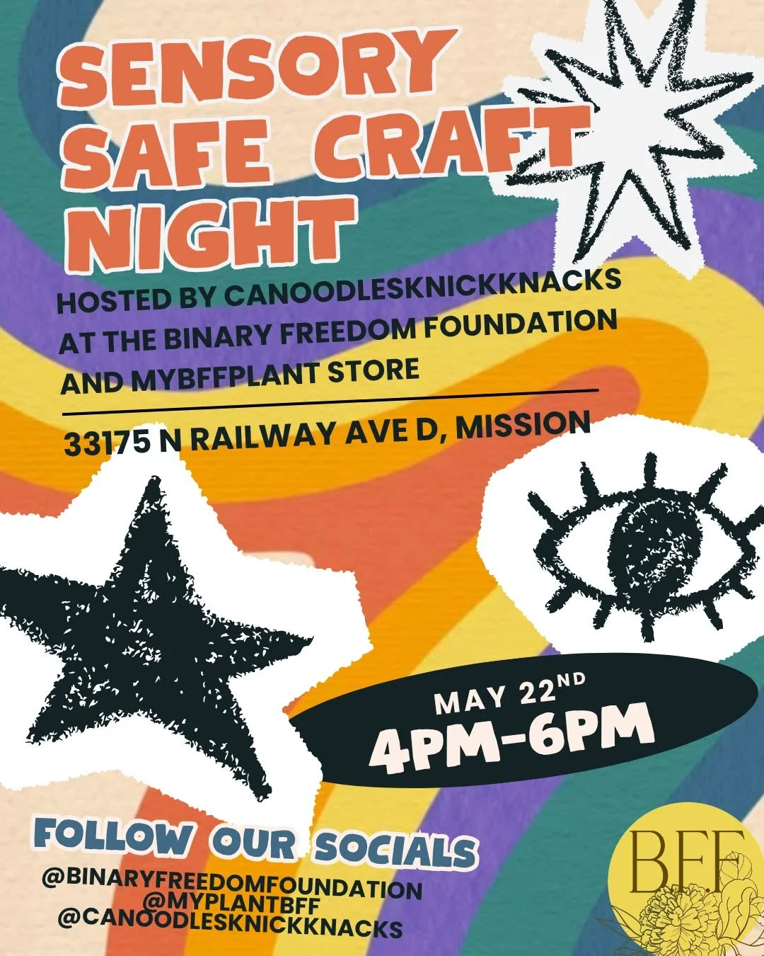 TODAY IS THE DAY!!
COME JOIN US FOR AN AWESOME AND NEURODIVERSE FRIENDLY
SENSORY SAFE CRAFT NIGHT WITH THE BINARY FREEDOM FOUNDATION GAYS!!

Got a project you're working on? A colouring book? Wanna sit around and do some fun little sketches? Work on 
