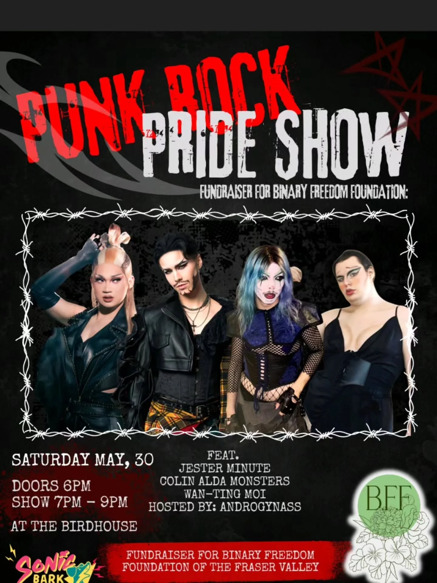 Punk Rock Drag Show Hosted by @androgynass_

Saturday May 30th 2026 at The Birdhouse Space in Vancouver. Check the Comments for the event link!

Don't miss out on this amazing drag show featuring punk, pop punk, and y2k blasts from the past. Sponsore