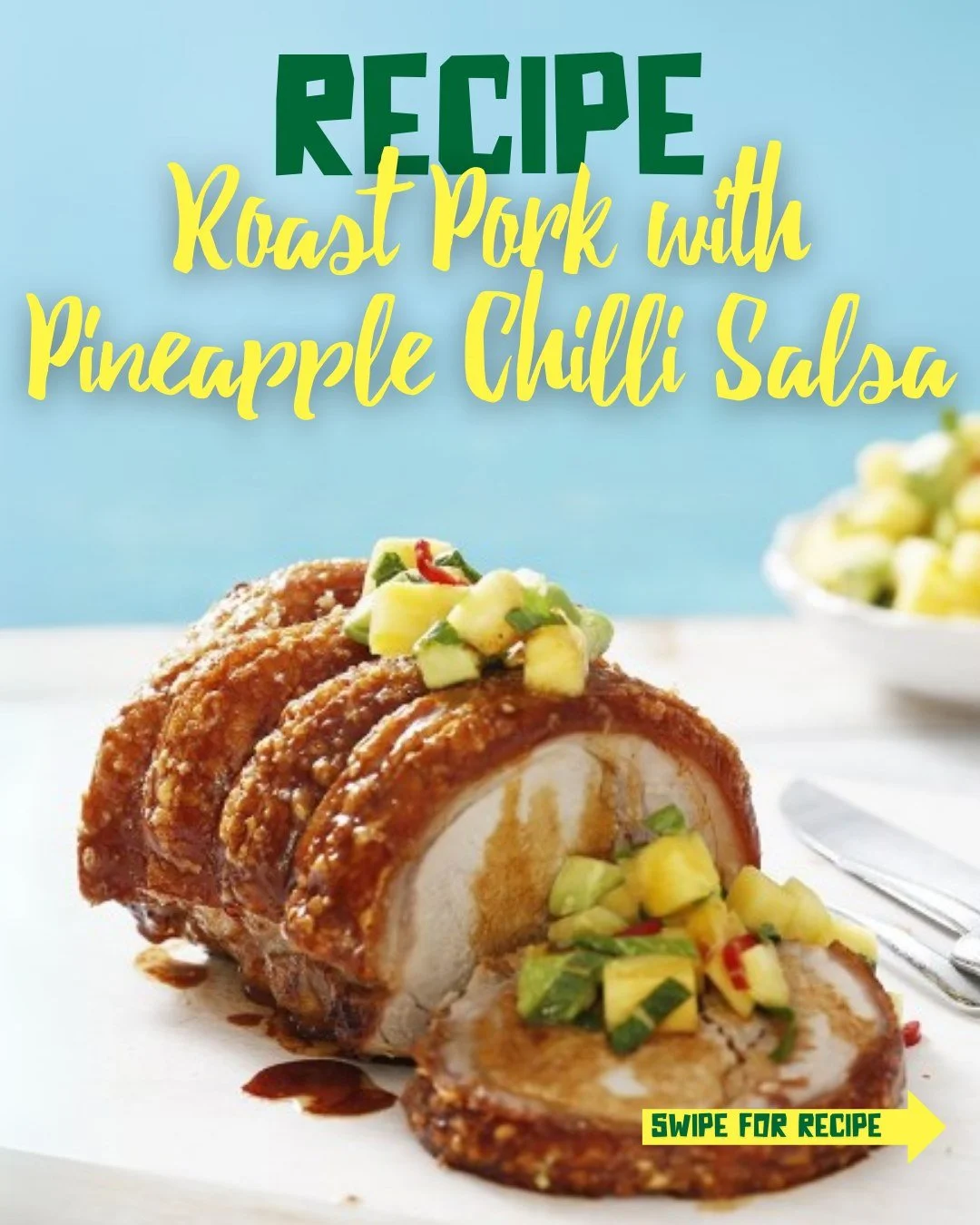 Juicy pork, crisp crackling and a punchy pineapple chilli salsa come together in a meal fit for royalty. 🍍🌶️

Discover this, plus more sweet, spicy and fresh recipes at australianpineapples.com.au.

#AustralianPineapples #Pineapple #TasteOfSummer #