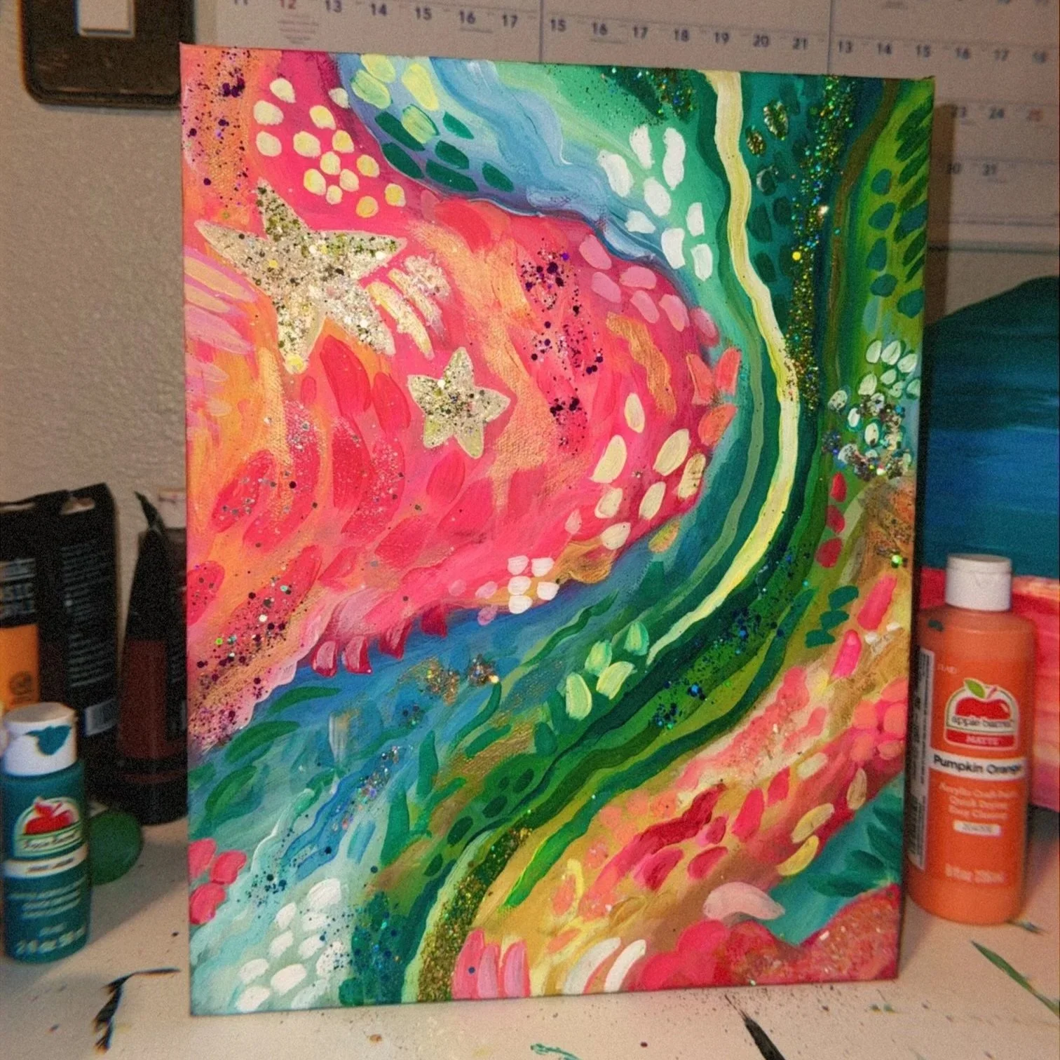 Abstract color explosion demo made by Ms. Sarah