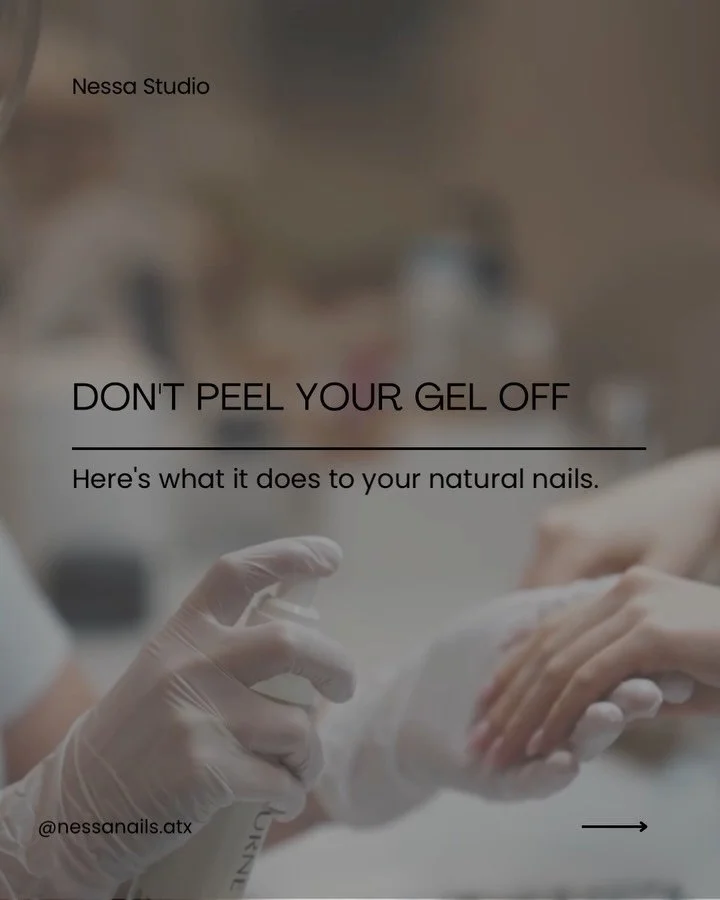 rotect your natural nails at all costs. 🤍

Picking or peeling off your gel can leave your nails thin, weak, and damaged. Proper removal is just as important as the manicure itself.

Healthy nails start with the right care. ✨

📍 Nessa Nails | Austin