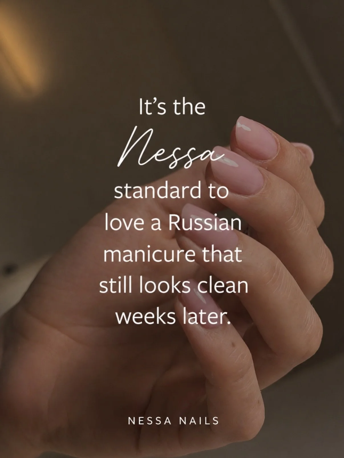 At Nessa Nails, &ldquo;good enough&rdquo; is never the standard. ✨

Our Russian manicures and dry Russian pedicures are all about precision, detailed cuticle work, healthy natural nails, and clean, polished results.

Every appointment is designed to 
