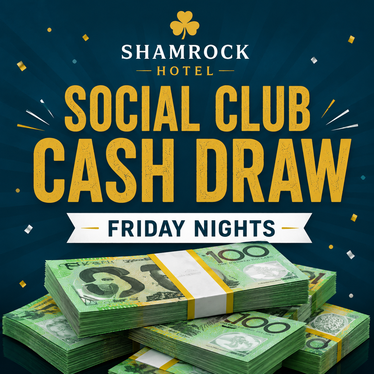 Shamrock Hotel Social Club Cash Draw