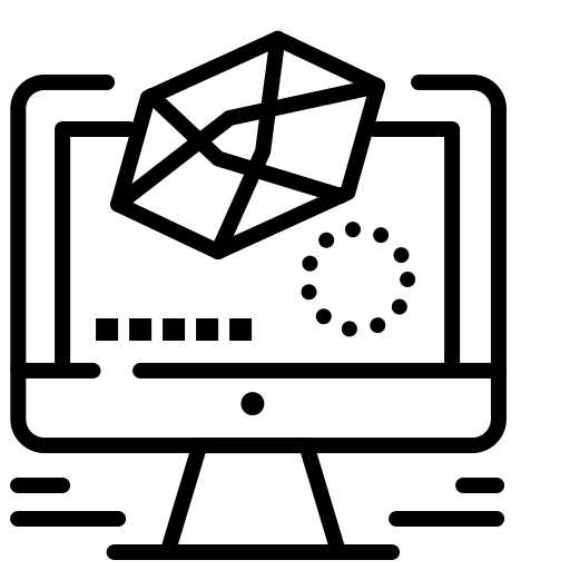 Line icon representing clear website structure and user experience.
