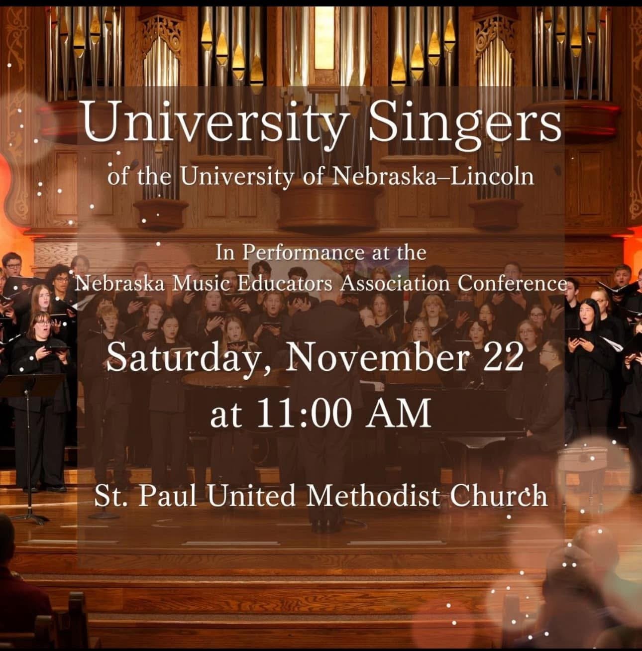 The University Singers: In Performance at the Nebraska Music Educators Association Conference
