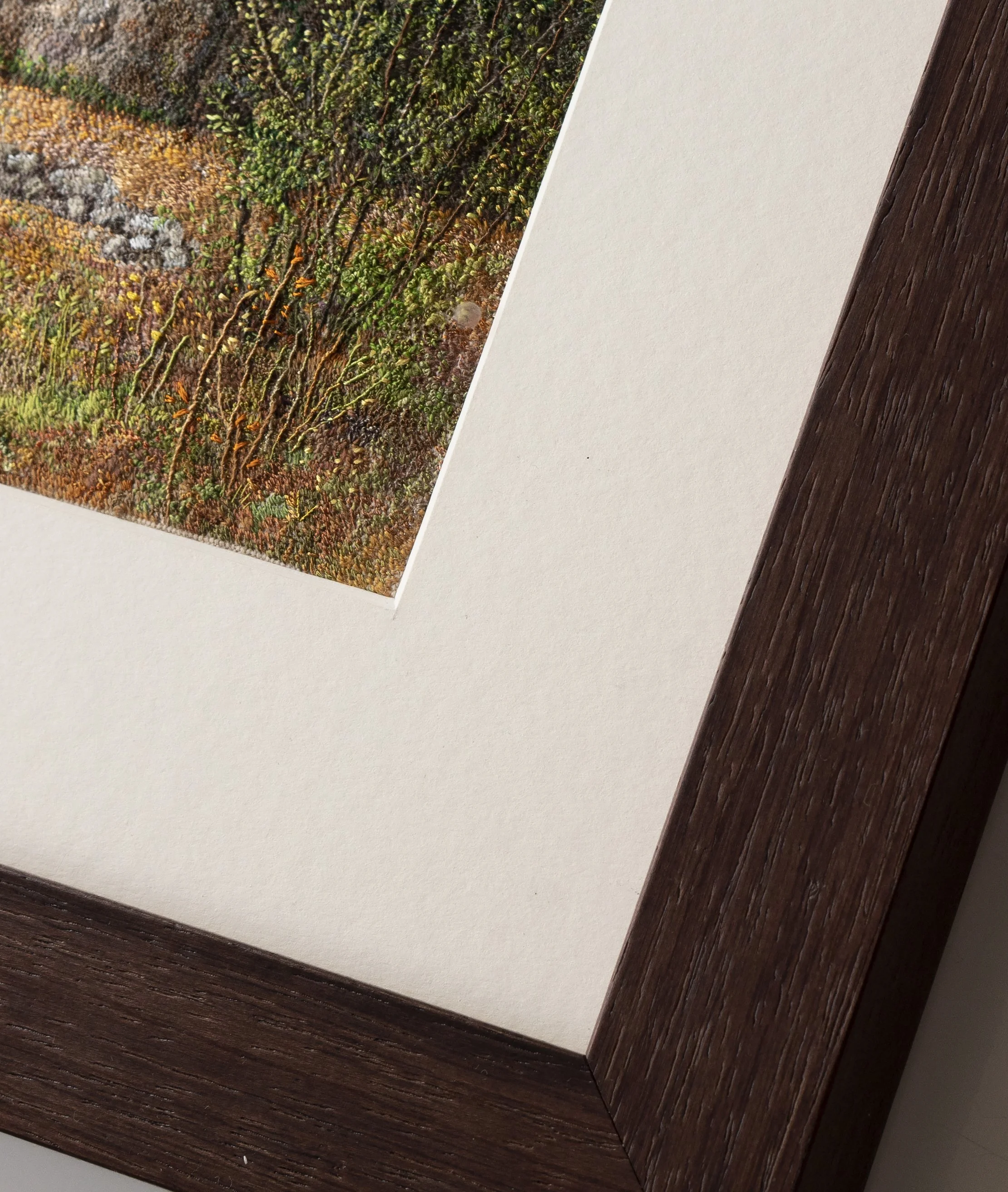 Old park autumn season small old stone house fall colors yellow red orange green wooden frame