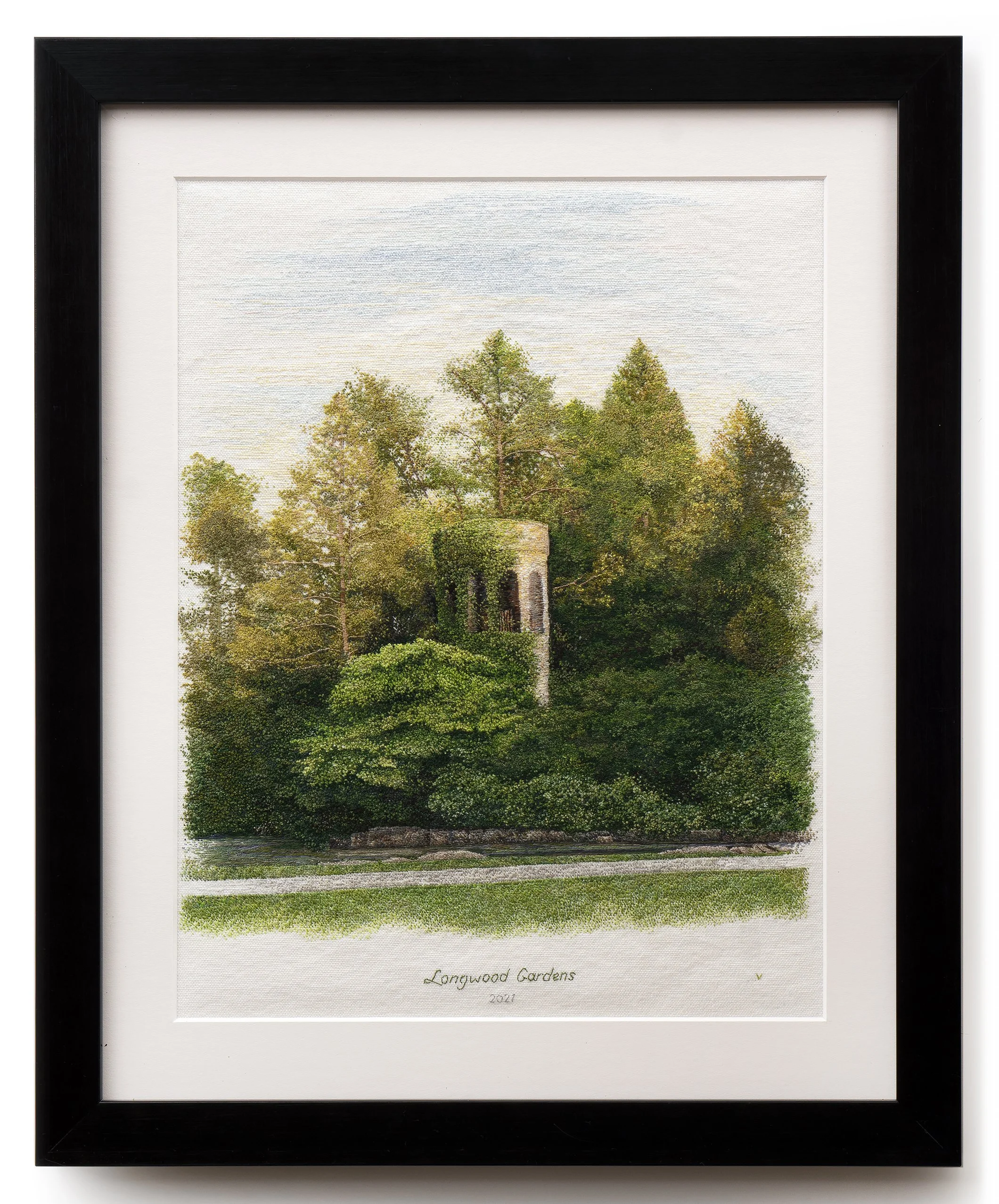 longwood gardens beautiful green place with different types of trees sunset warm colors