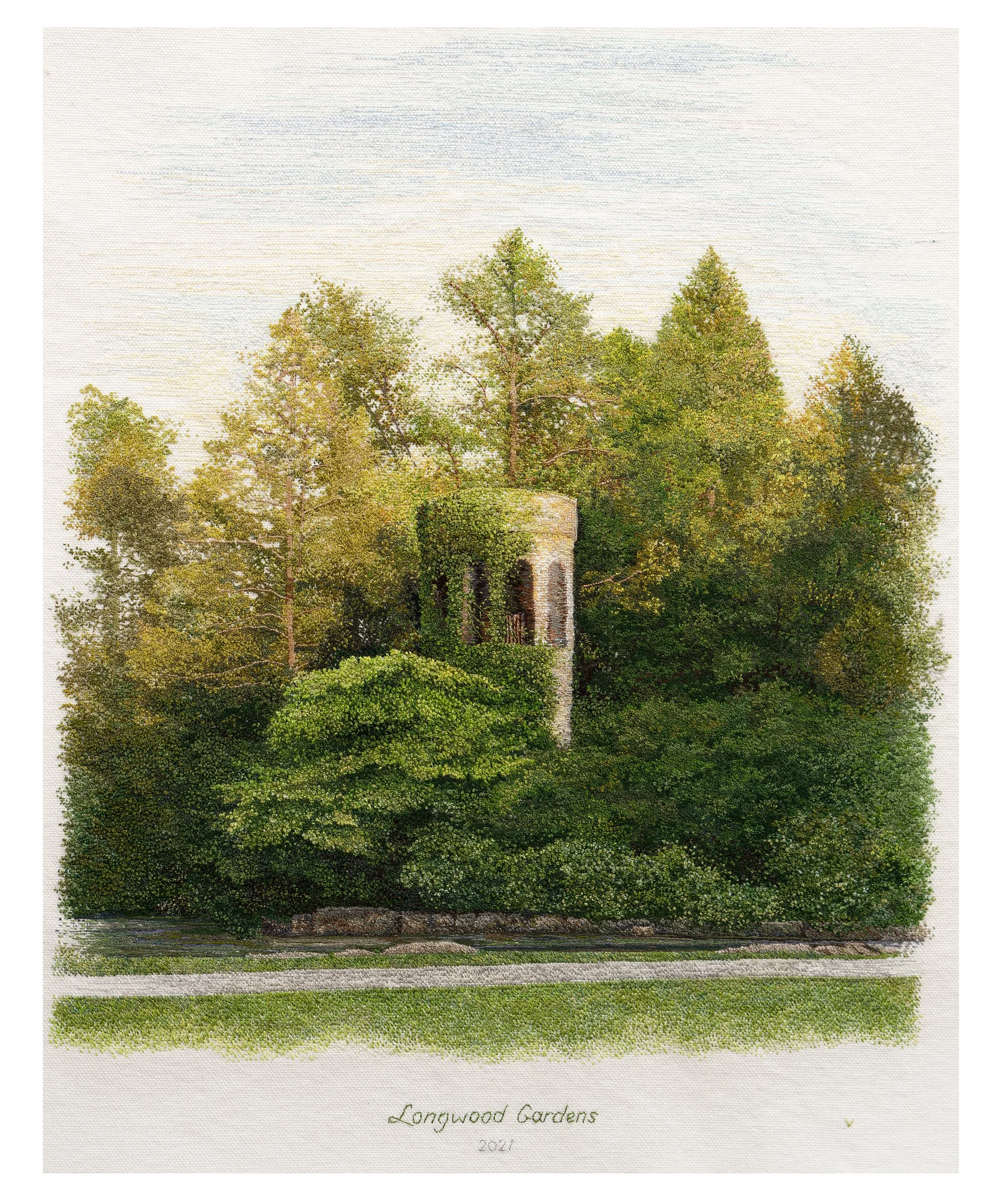 longwood gardens beautiful green place with different types of trees sunset warm colors