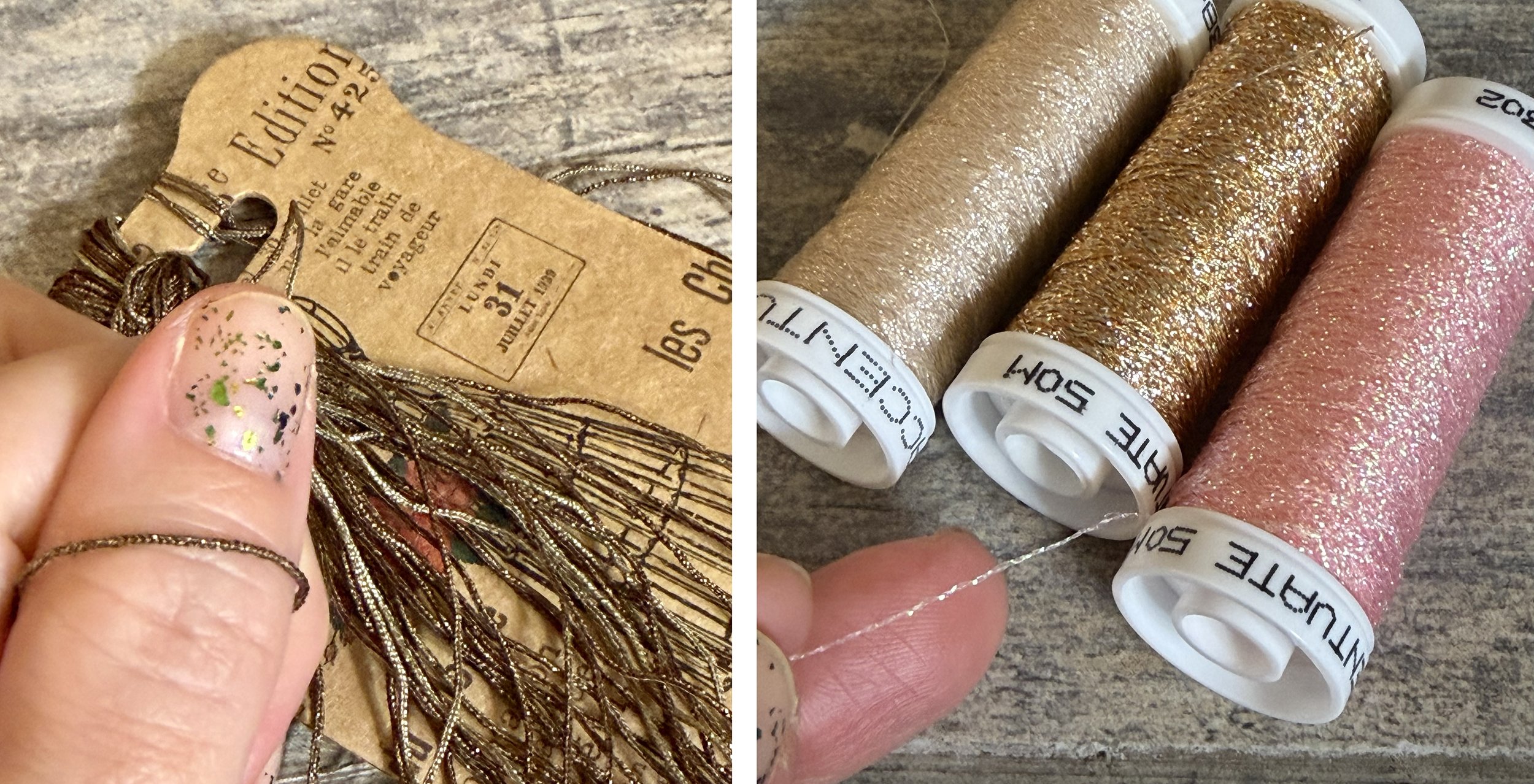 Testing metallic threads: ThreadWorx (Kreinik) and Accentuate