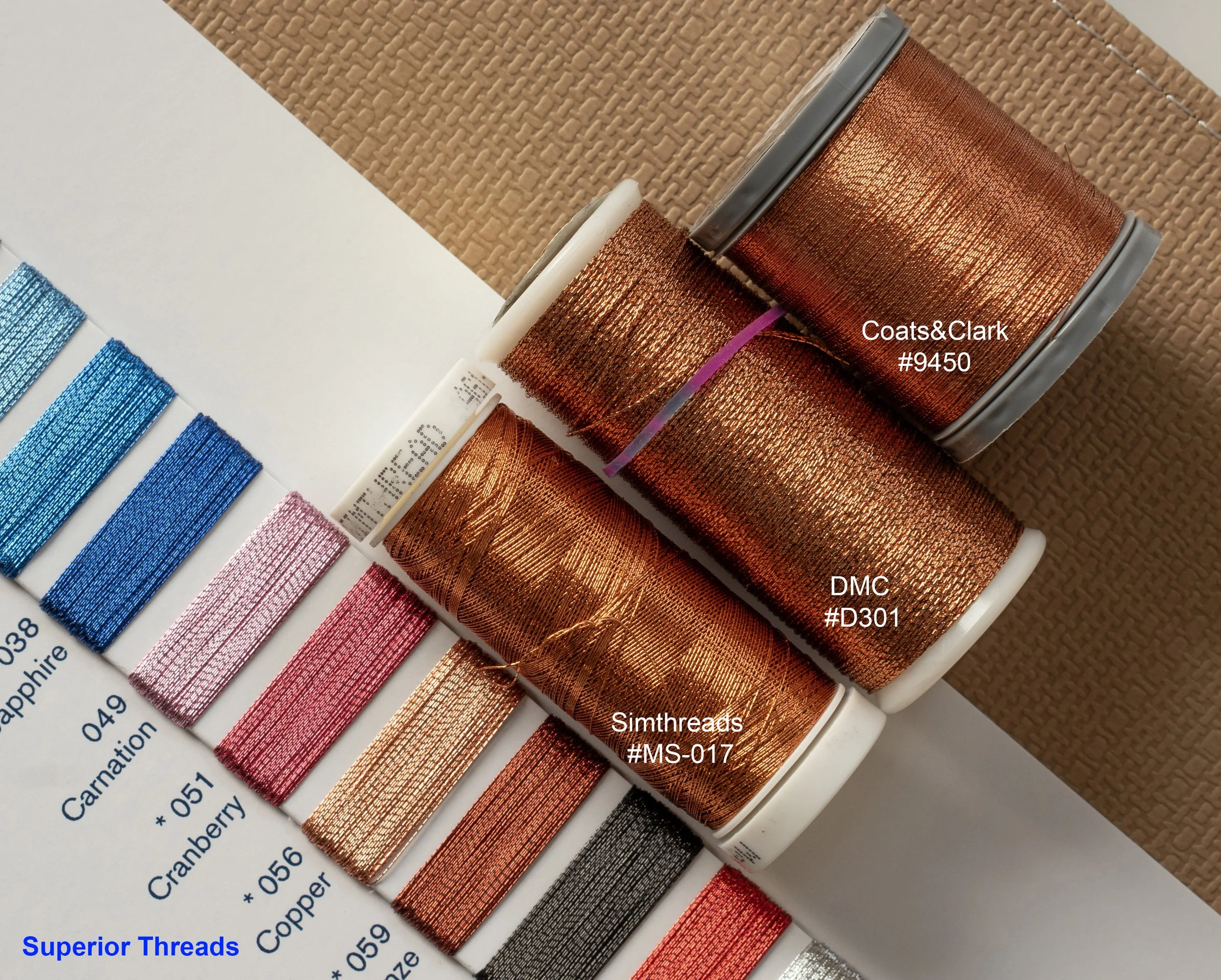 Copper, Silver, Gold Metallic Threads — Katrin Vates