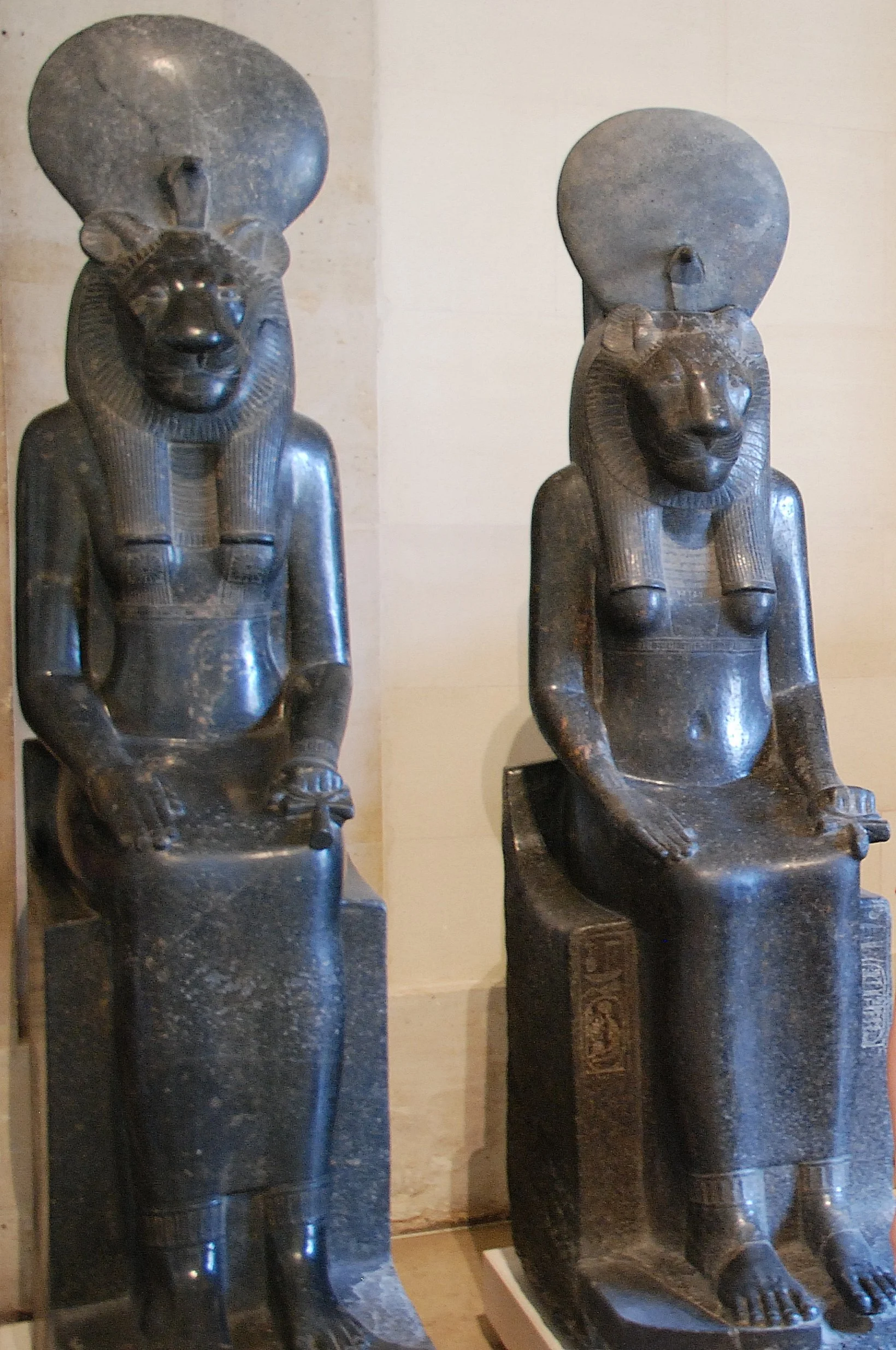 Sekhmet statues in the Louvre