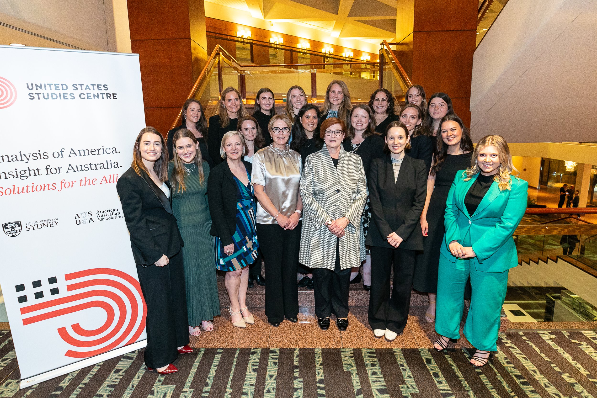The Inaugural Women in the Alliance Network 2023-24 with Zoe Daniels MP and former Defence Minister Marise Payne. November 2023 at the Four Seasons Hotel. Image by the United States Studies Centre