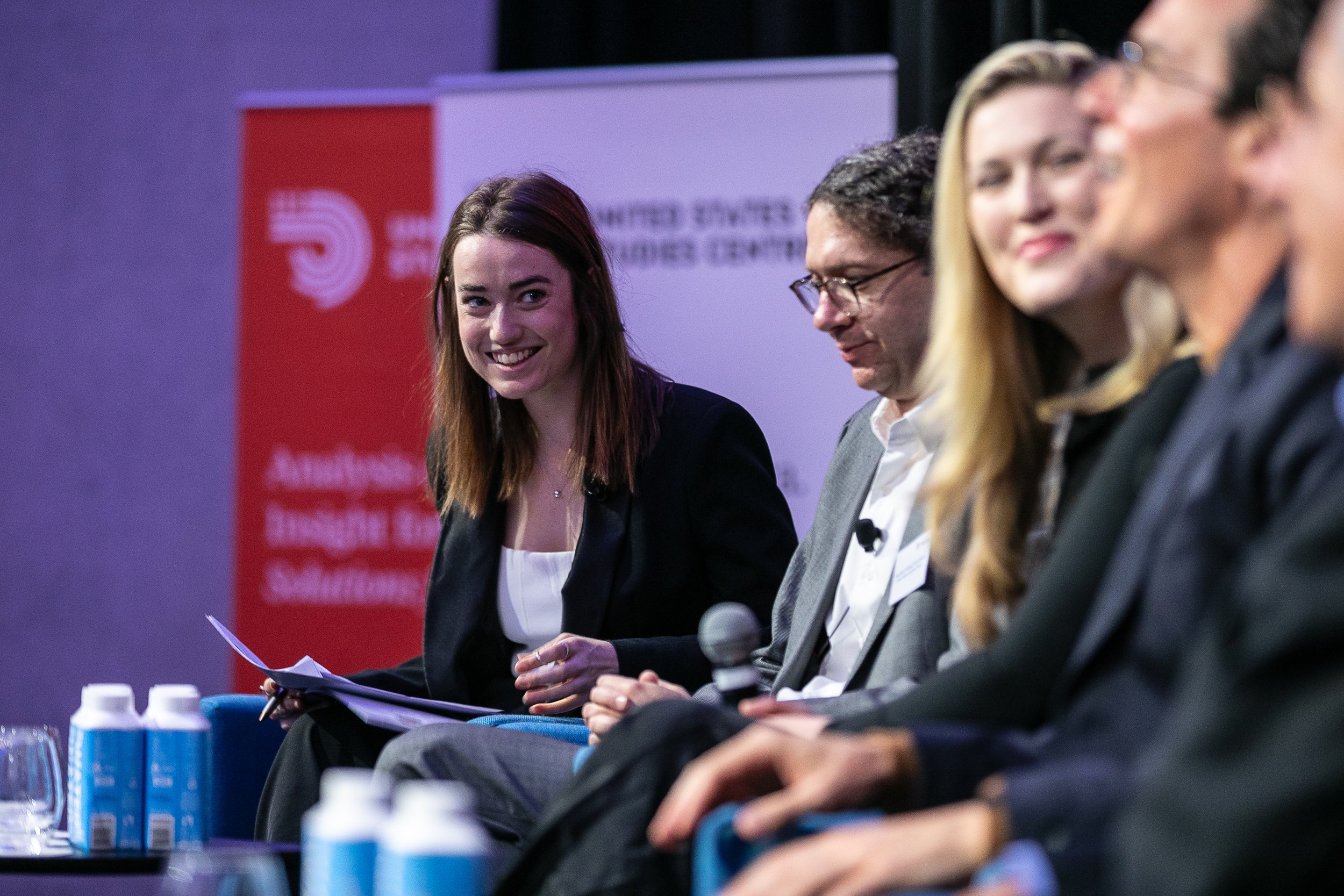 Sydney International Strategy Forum, November 2023. Victoria alongside New York Magazine's Olivia Nuzzi and POLITICO's Ryan Lizza. Image by the United States Studies Centre