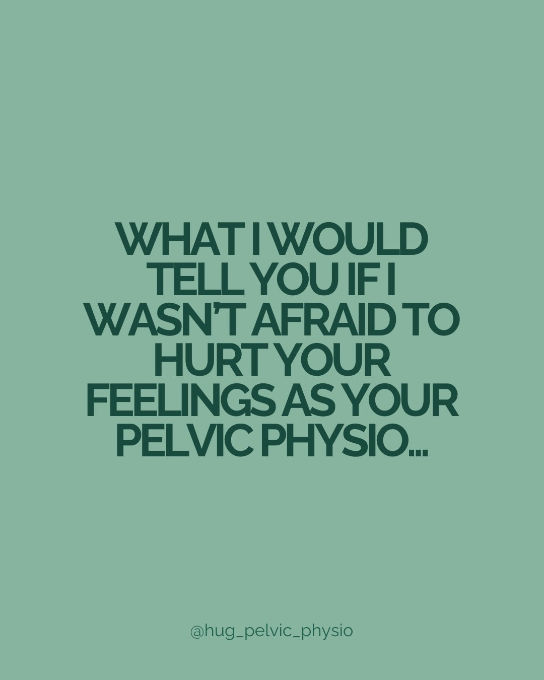What I&rsquo;d tell you as your pelvic physio&hellip; if I wasn&rsquo;t afraid to hurt your feelings 😌🩺

Your body deserves the right support. Book an appointment with Louise to get personalised care 🔗

#PelvicHealth #PelvicPhysio #WomensHealth #B
