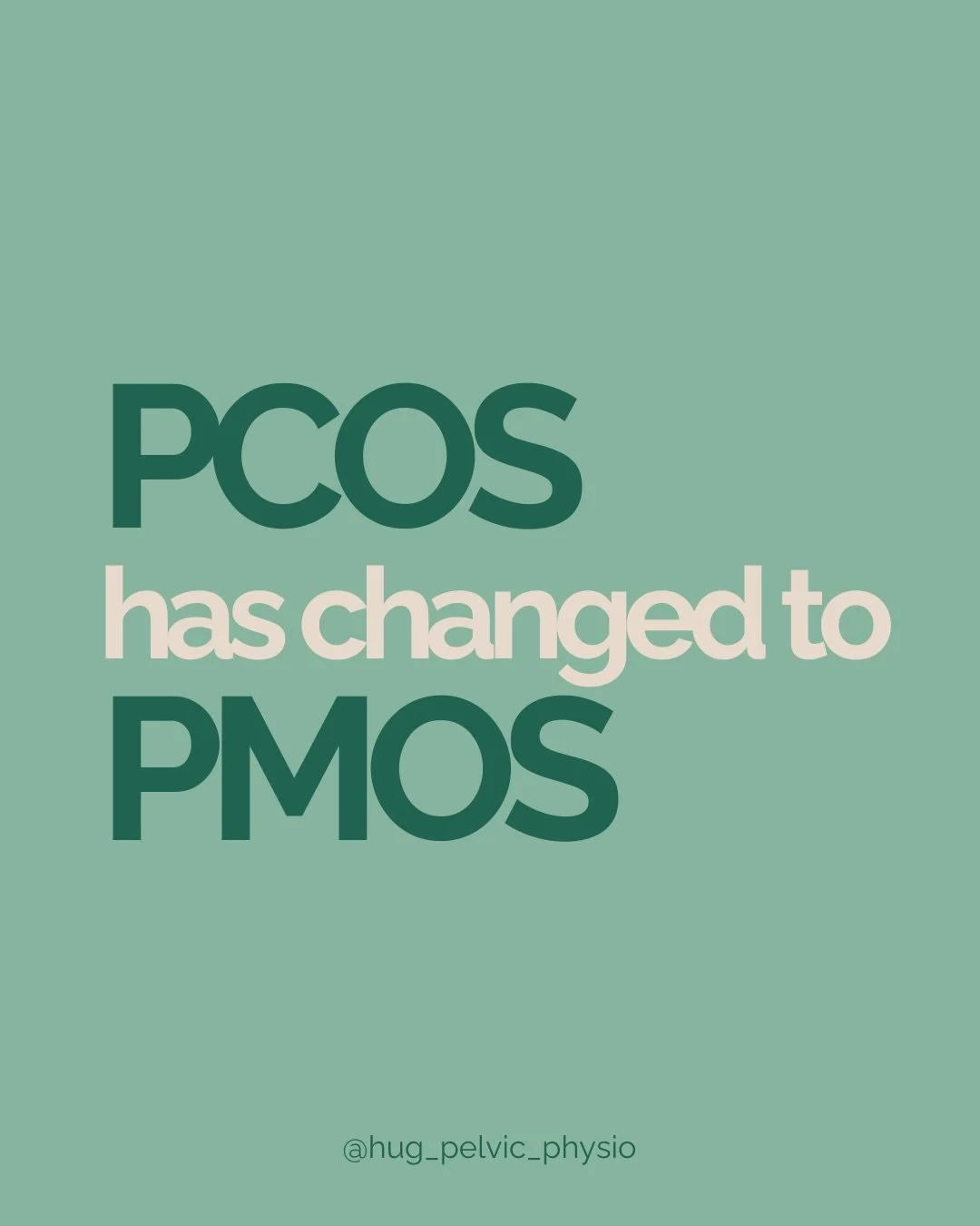 PCOS is now officially known as PMOS 

PMOS stands for Polyendocrine Metabolic Ovarian Syndrome, a name designed to better reflect what this condition actually is: a complex hormonal and metabolic condition that affects the whole body, not just the o