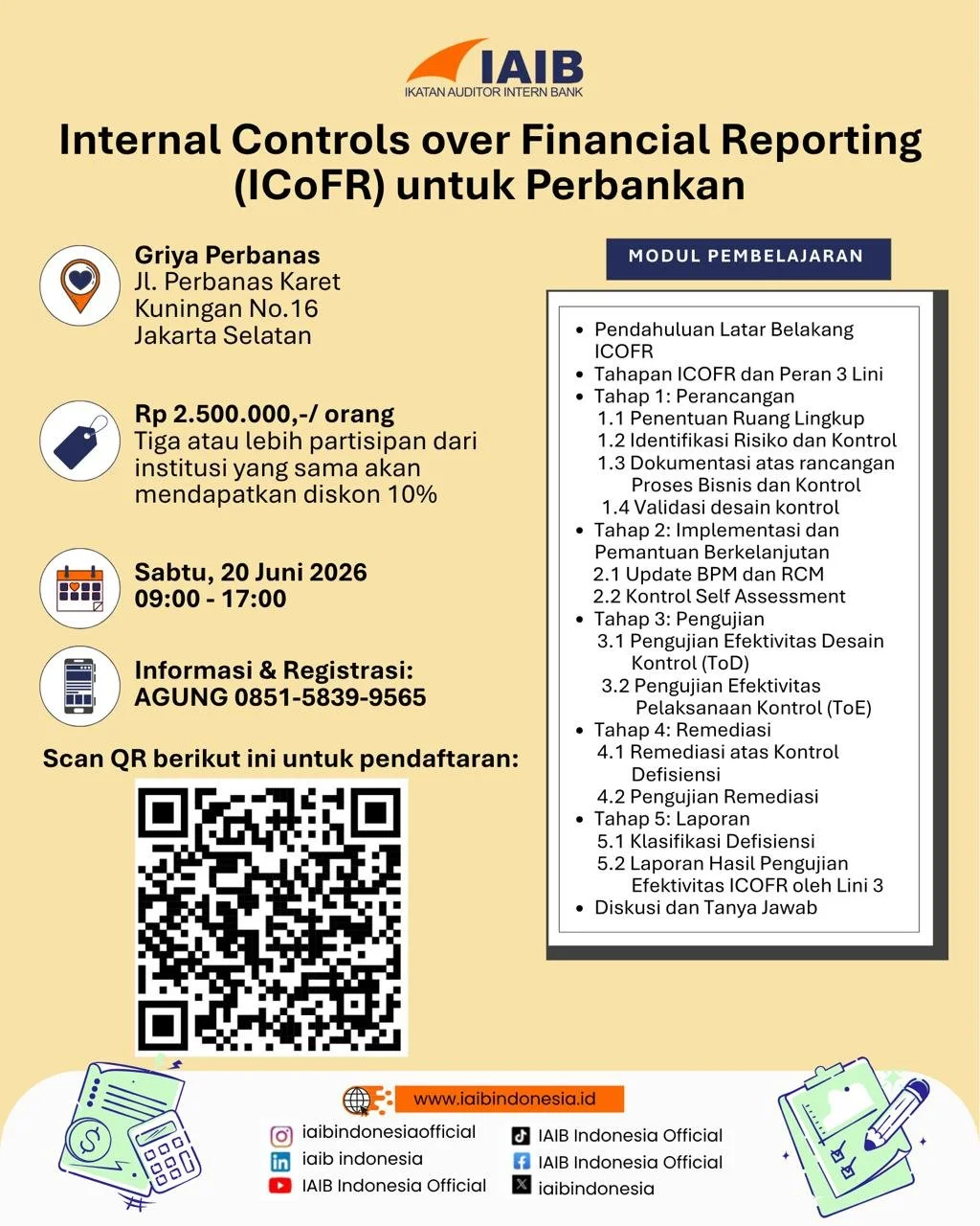 Training ICOFR untuk Perbankan