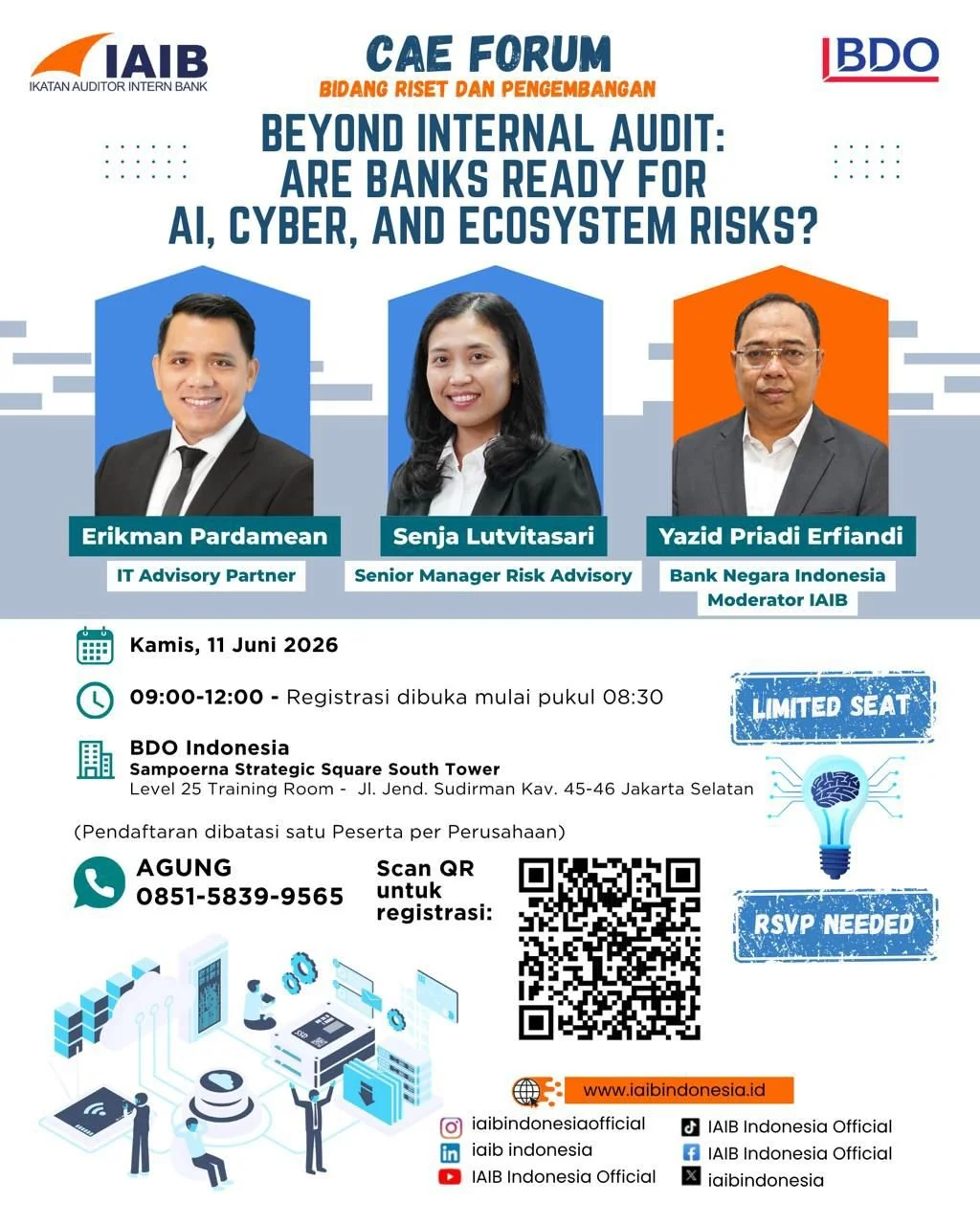 IAIB CAE Forum: Beyond Internal Audit: Are Banks Ready for AI, Cyber, and Ecosystem Risks?