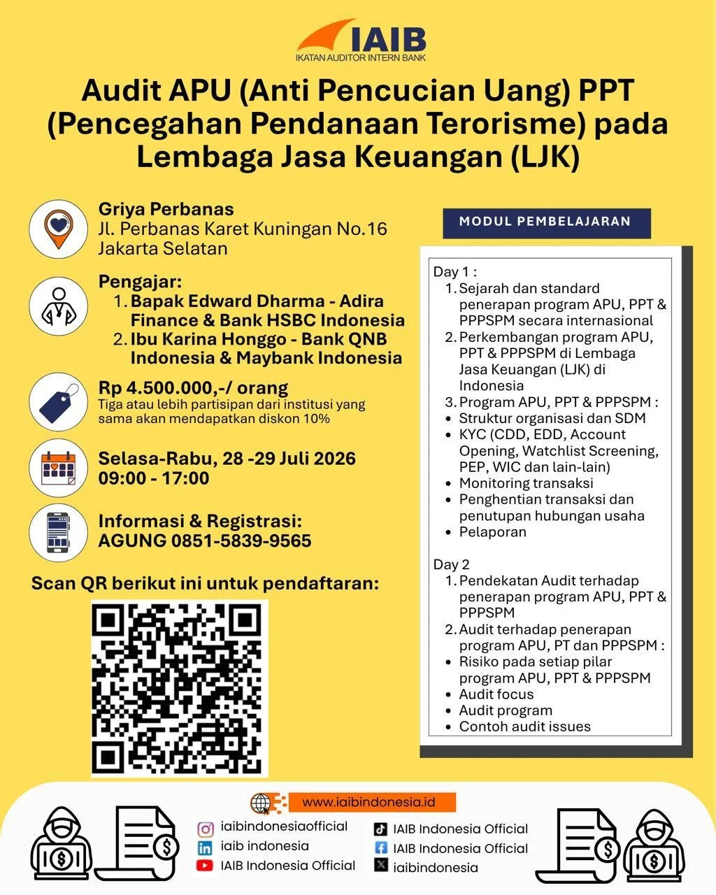 Training APU PPT Pada Lembaga Jasa Keuangan
