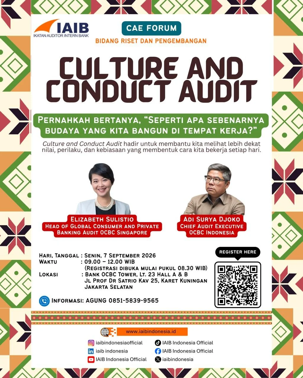 IAIB CAE FORUM IAIB - CULTURE AND CONDUCT AUDIT