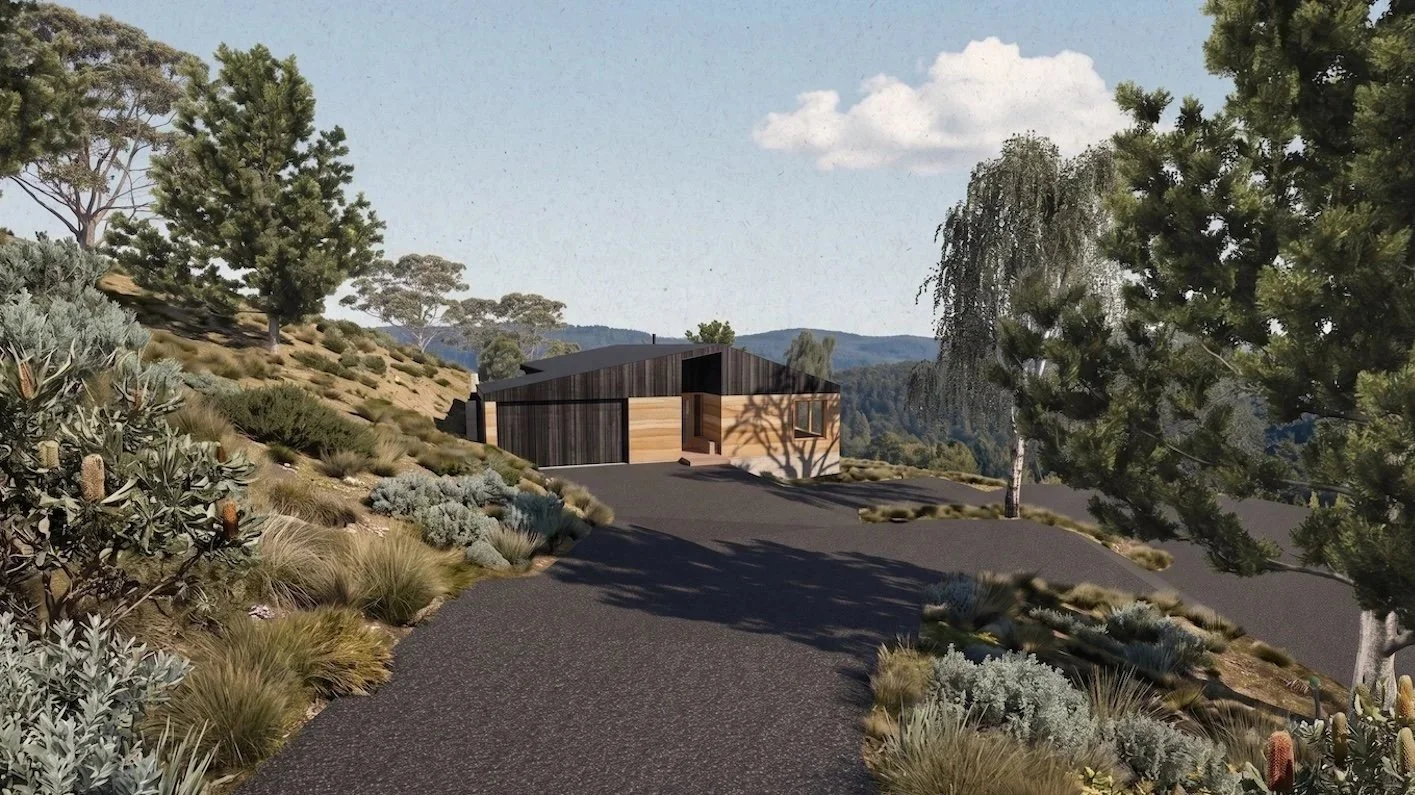 high performance home rammed earth shou sugi ban timber cladding passive house architect Hobart Tasmania by Loubser Workshop