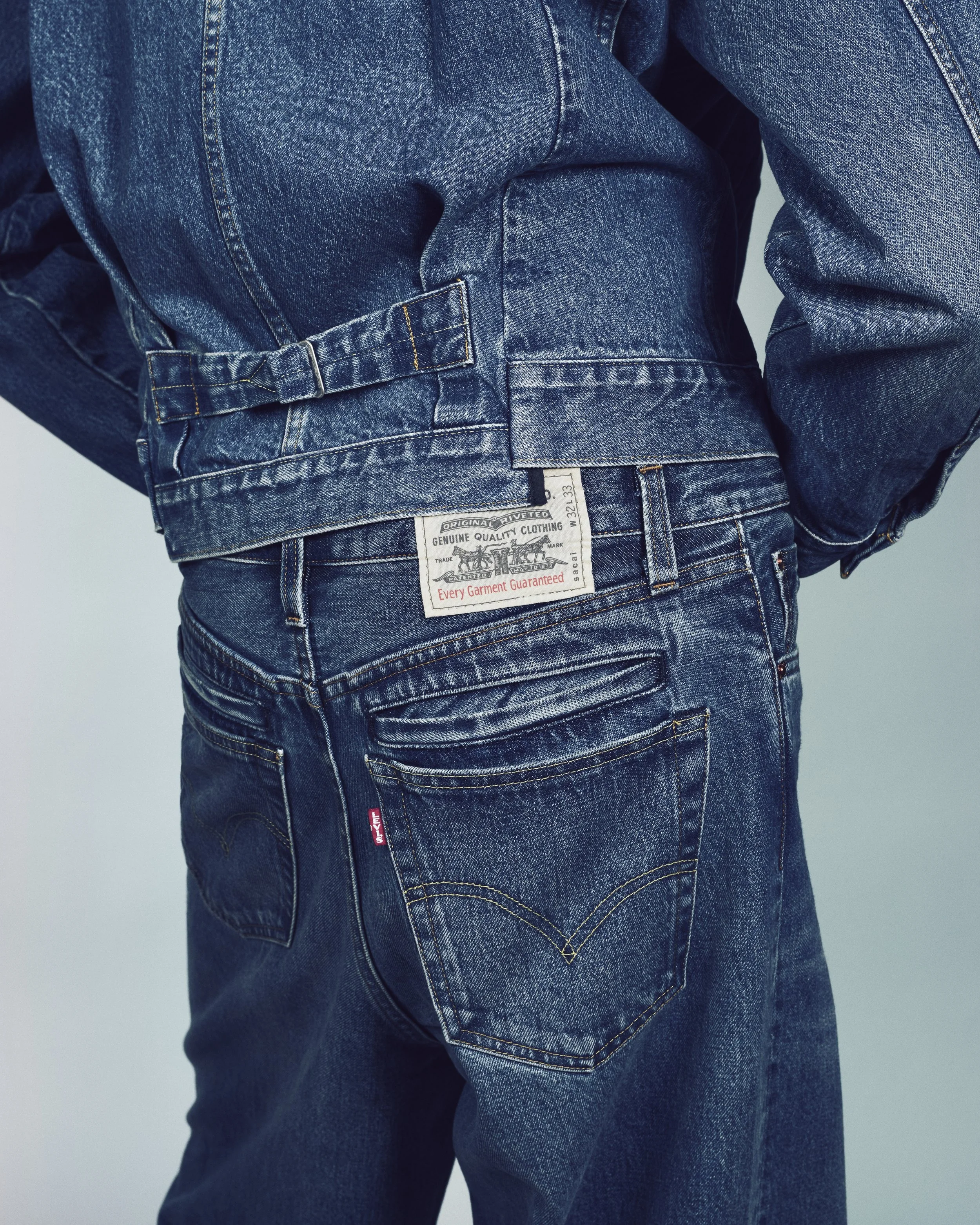 sacai custom belted denim 再構築 sacai custom belted denim 再構築