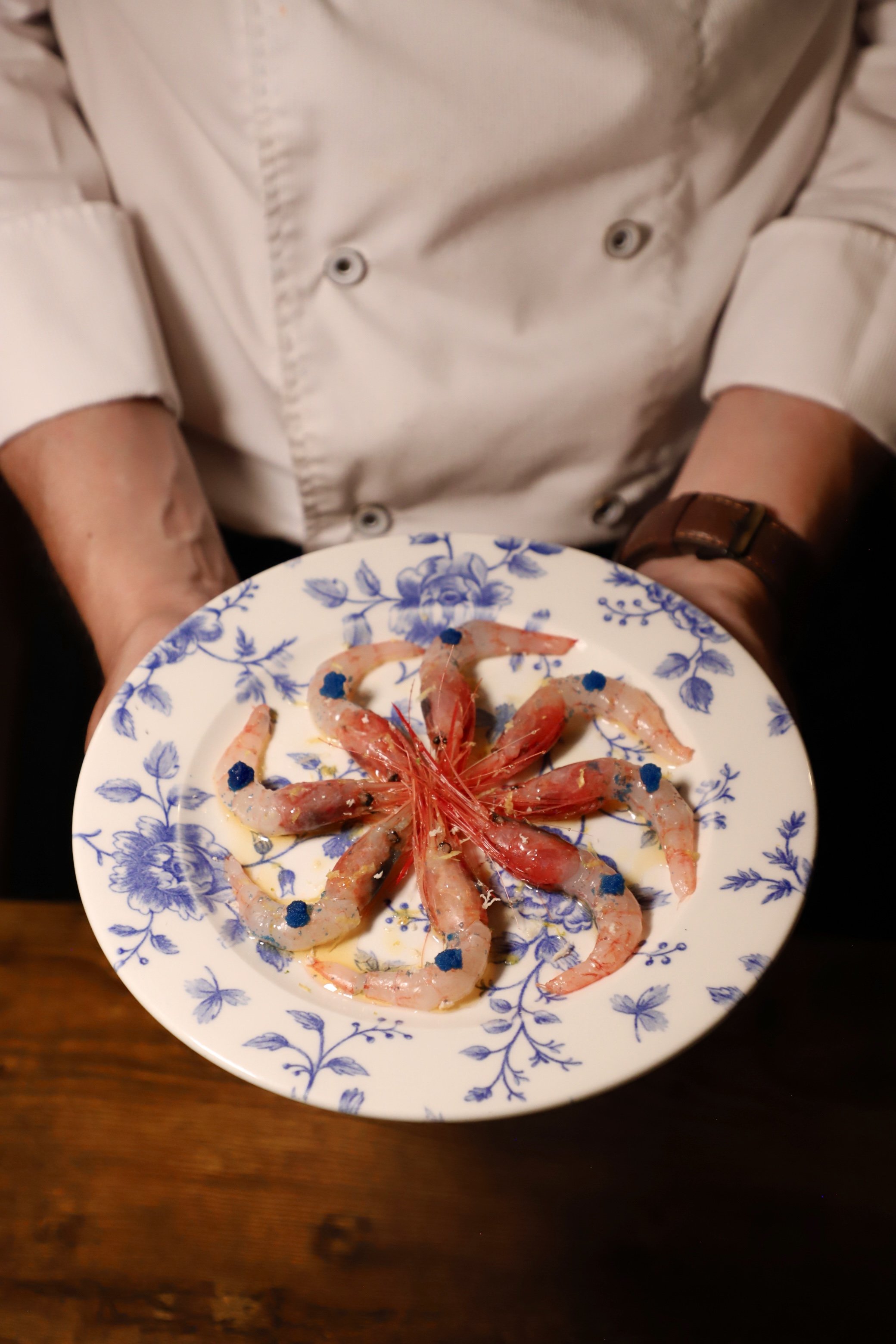 “Quisquilla” cured in salt, vinaigrette with oil from its shells.jpeg