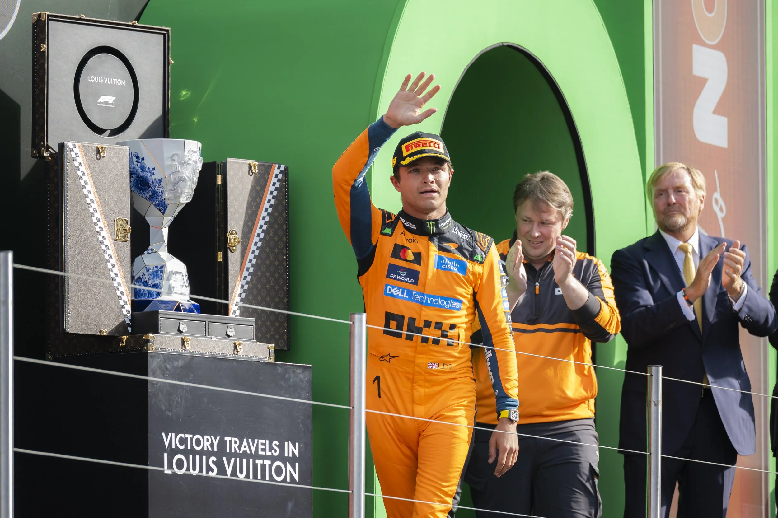 LANDO NORRIS WINS FORMULA 1® DUTCH GRAND PRIX 2026 TROPHY IN LOUIS VUITTON TRUNK