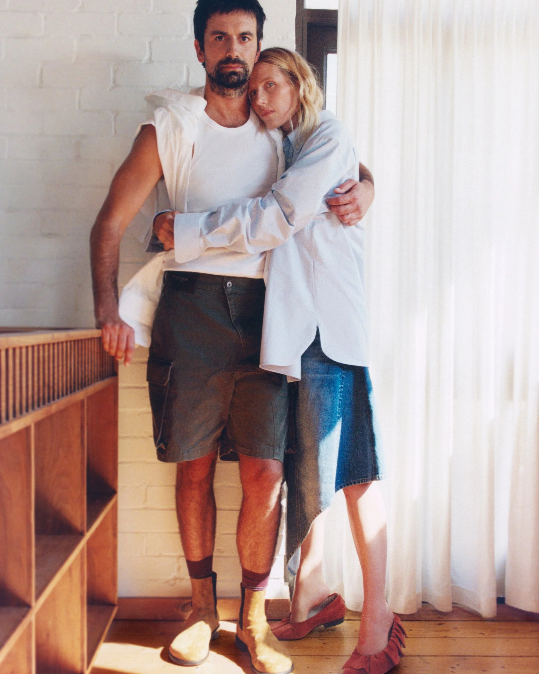 DREE HEMINGWAY AND NICK DELLI SANTI ARE SO IN LOVE IN THE JW ANDERSON TWISTED DENIM CAMPAIGN