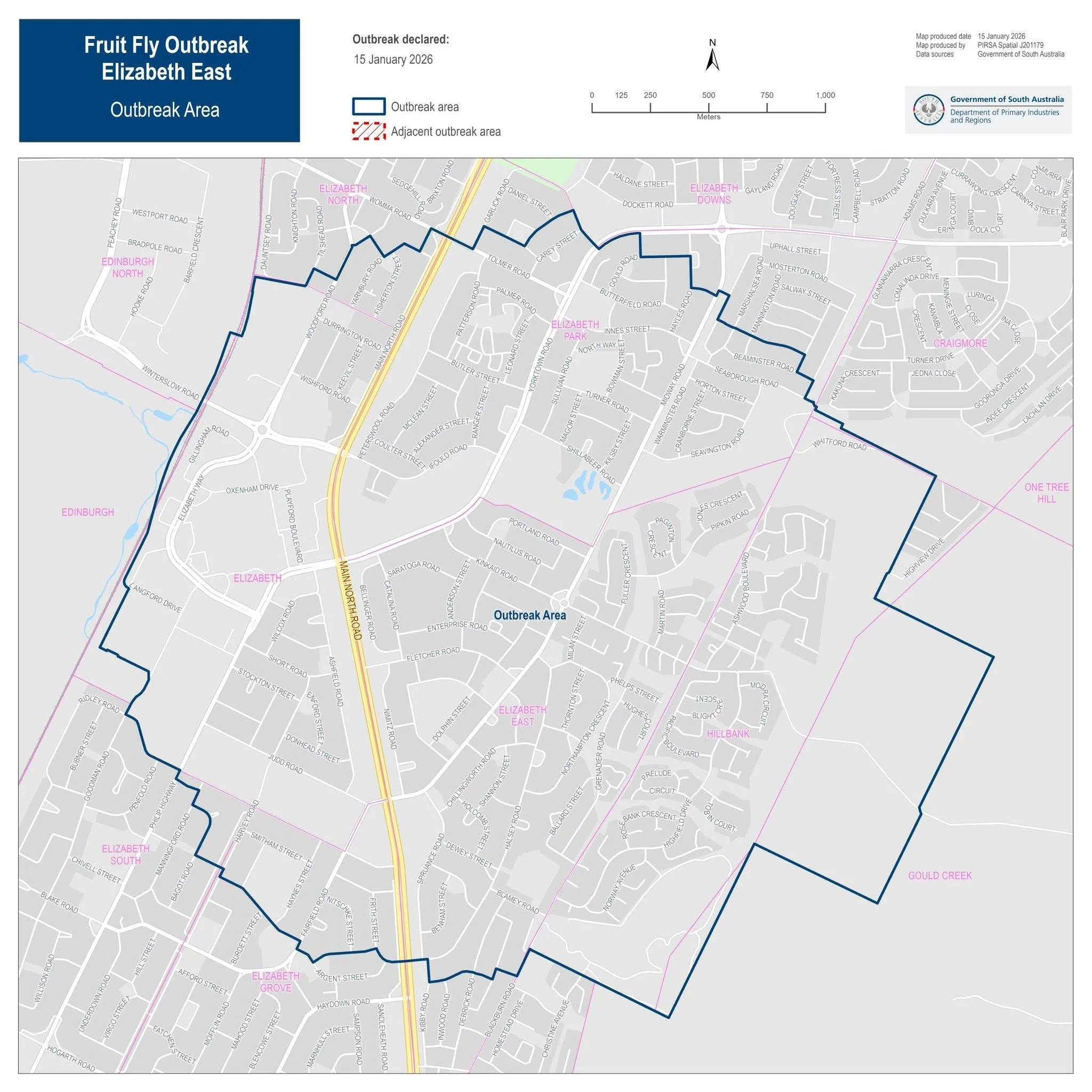 The following images and information come from PIRSA:

🚨 Fruit Fly Alert: Elizabeth East 🚨

Queensland fruit flies have been spotted in Elizabeth East, and a new outbreak was officially declared on 16 January 2026.

If you live, work, or go to scho