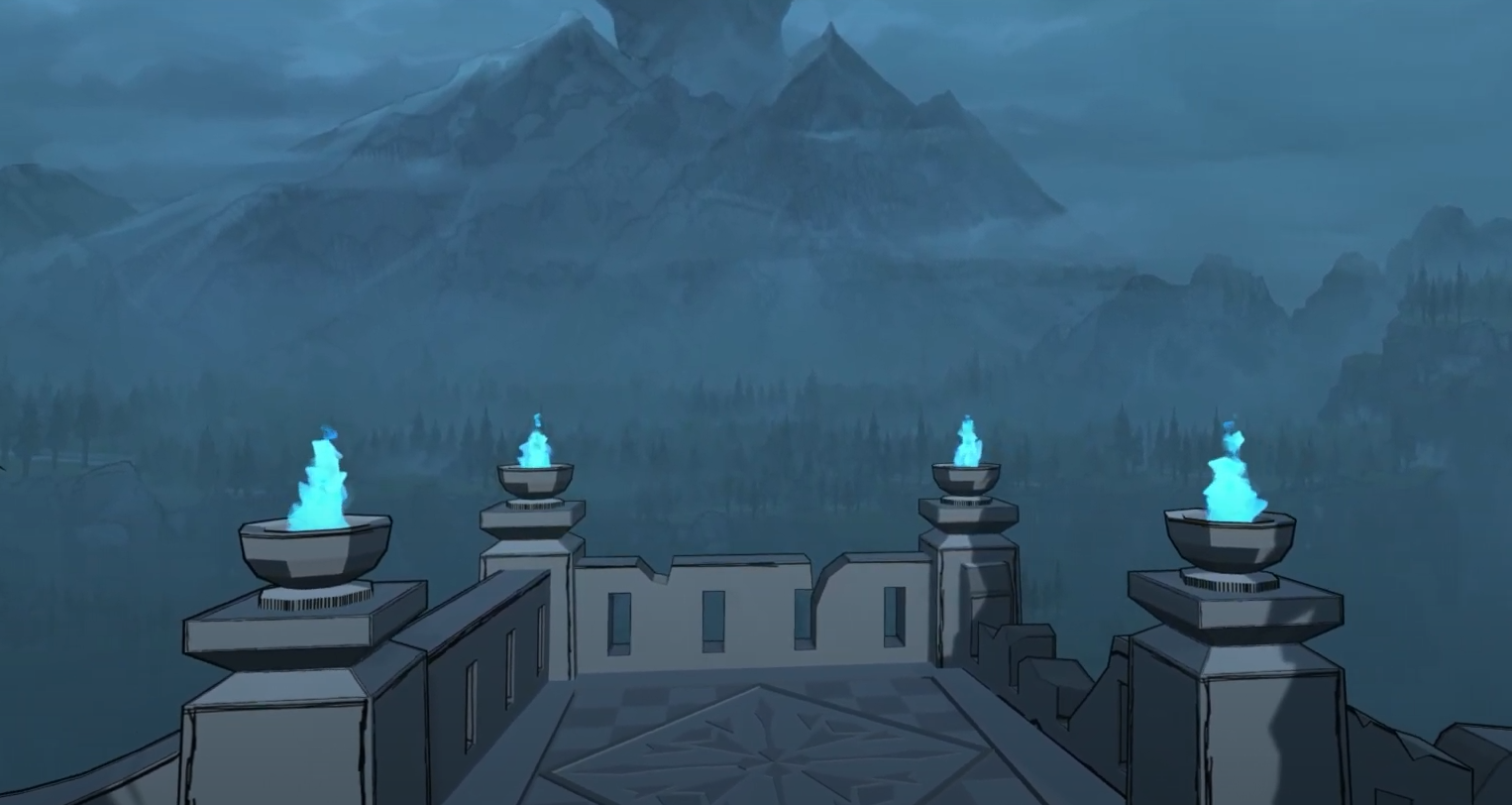 blue prince blue flames/lights