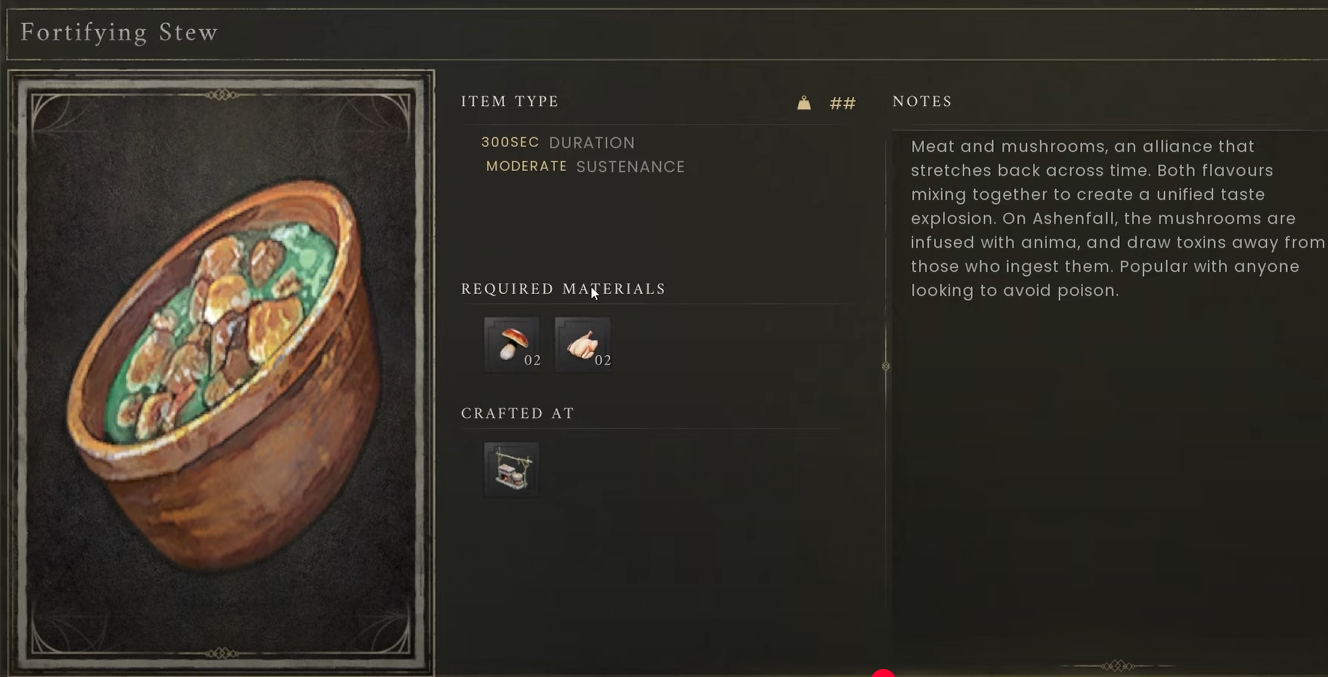 Food &amp; Drink Recipes in RuneScape: Dragonwilds