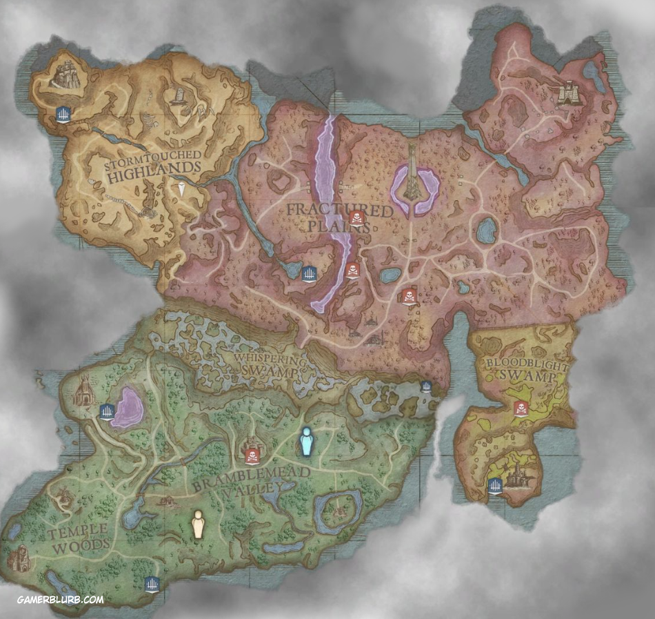 Full Map &amp; All Region Locations Guide for RuneScape: Dragonwilds