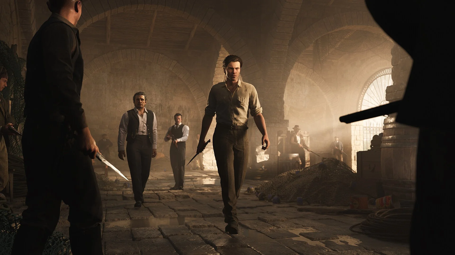 Mafia: The Old Country – How to Sharpen Knife on Whetstone