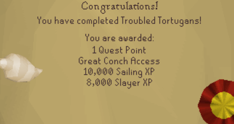 troubled tortugans quest rewards in osrs