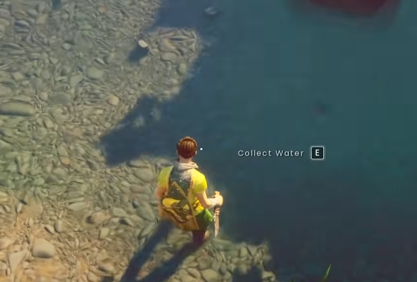collecting water in runescape dragonwilds from a pond