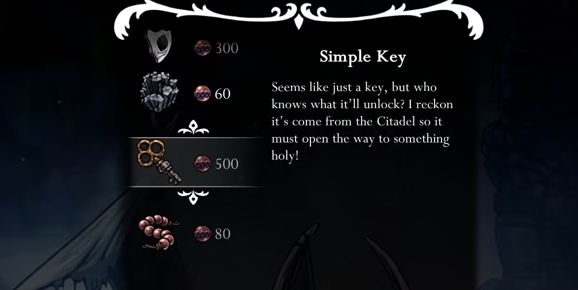 Hollow Knight Silksong Simple Key Locations & Doors