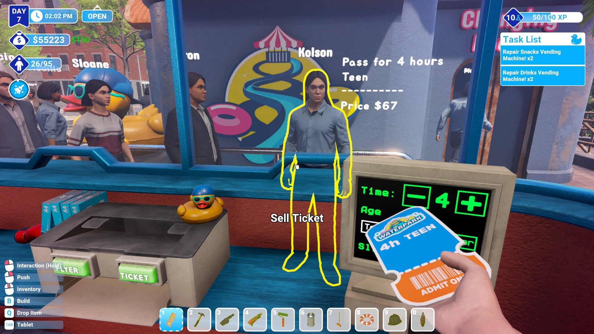 Waterpark Simulator How to Sell Items