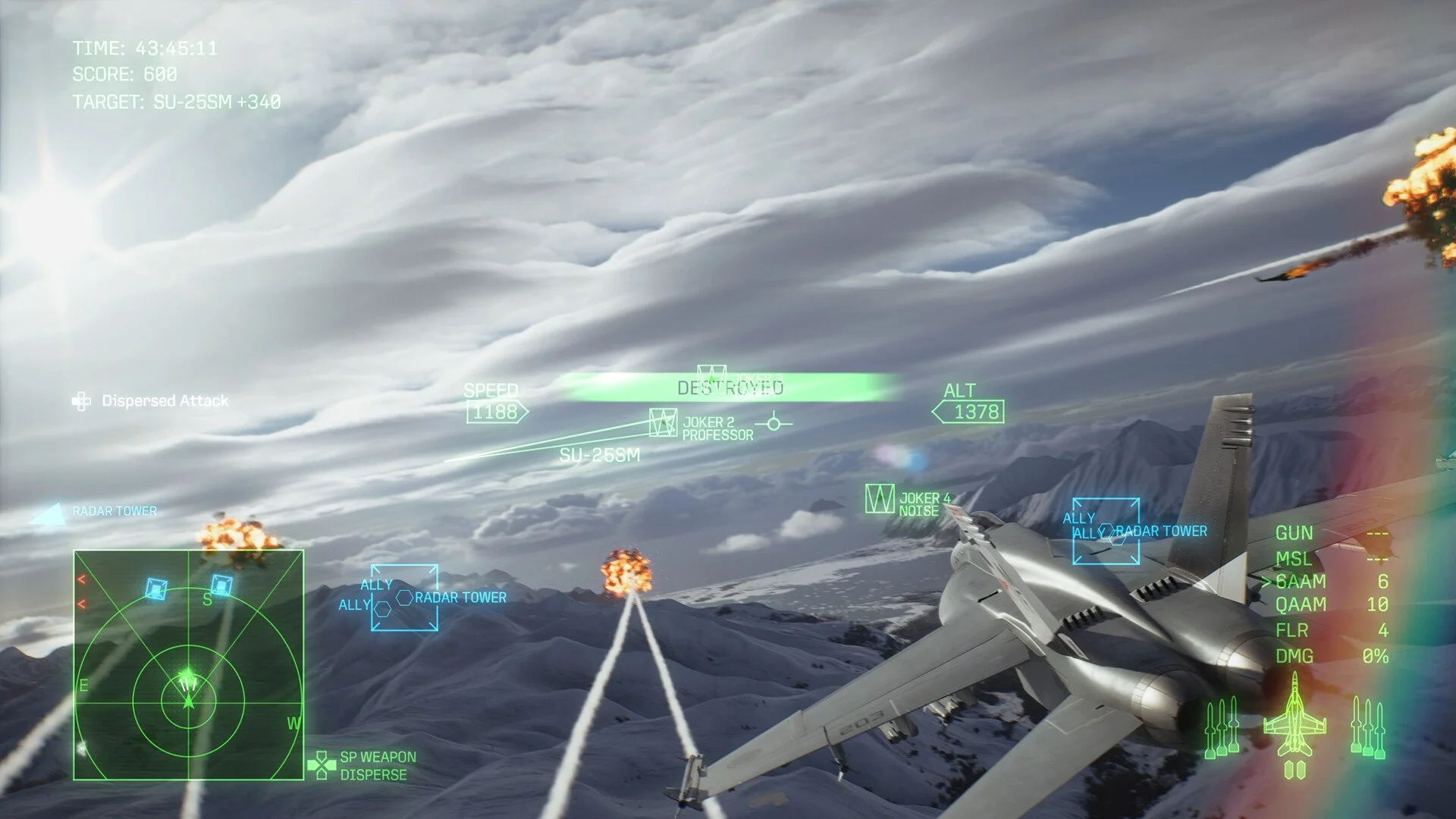 Ace Combat 8 Best Parts, plane in combat