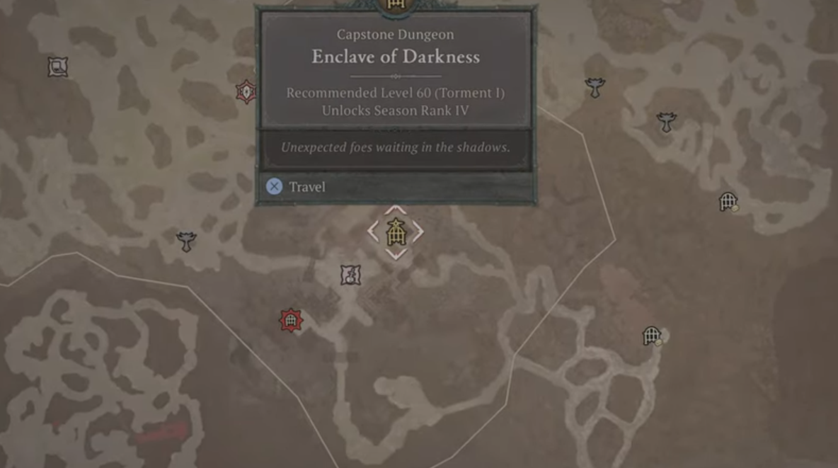 Diablo 4 Enclave of Darkness Location Guide