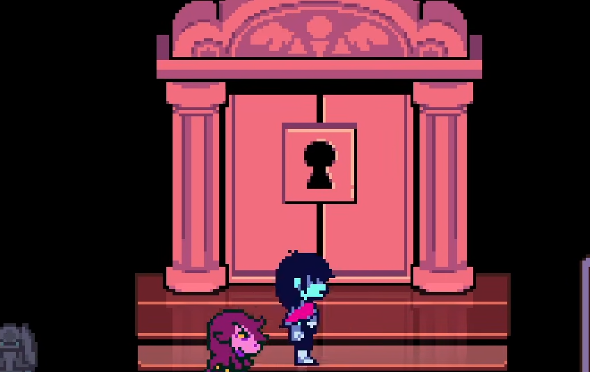 the pink door in Deltarune that uses the mystery key