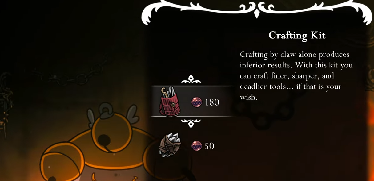 Hollow Knight Silksong Crafting Kit Guide