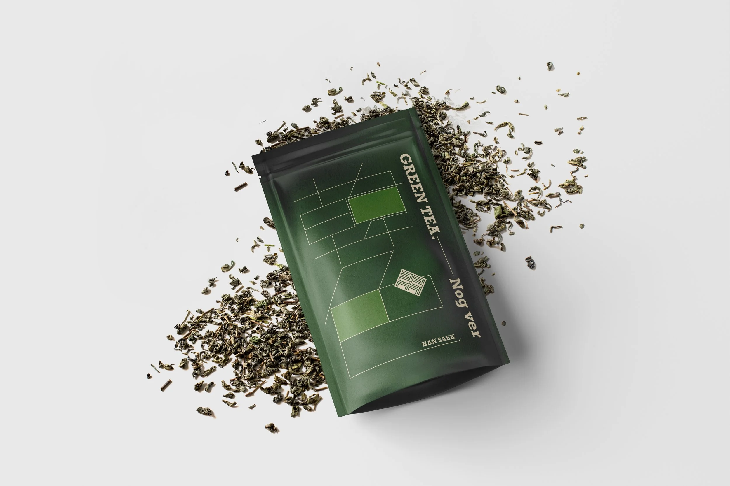 한색 차 파우치 패키지