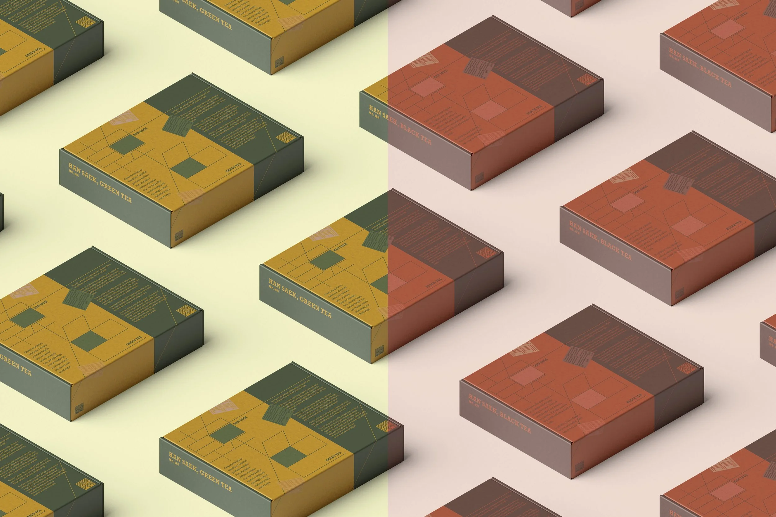 한색 차 박스 패키지
